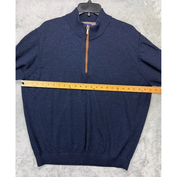 NWOT johnnie-O Men's Raynor Pullover Sweater XXL Shanty Merino Wool‎ 1/4 Zip